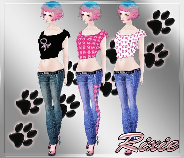 Breast Cancer Jeans & Top V2 Set. Only to 3 ppl 0/3 W/Resell Rights