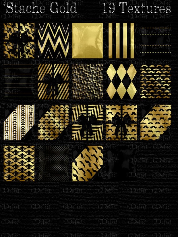 Stache Gold Pillows