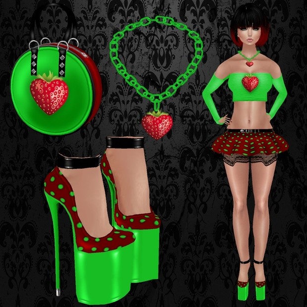 Green Strawberry Set - Exclusive Files - W/Resell Rights / PNG.