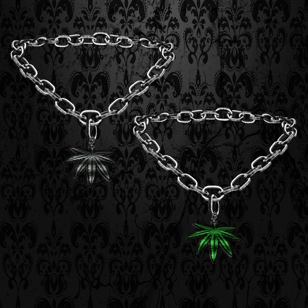 Female Chained Weed Necklace - W/Resell Rights