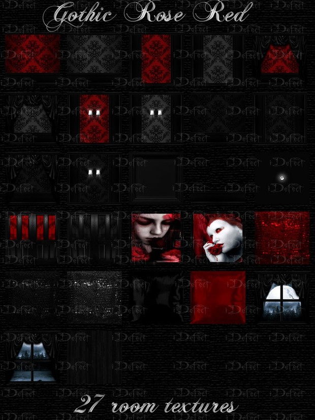 Gothic Rose Red Room Texture