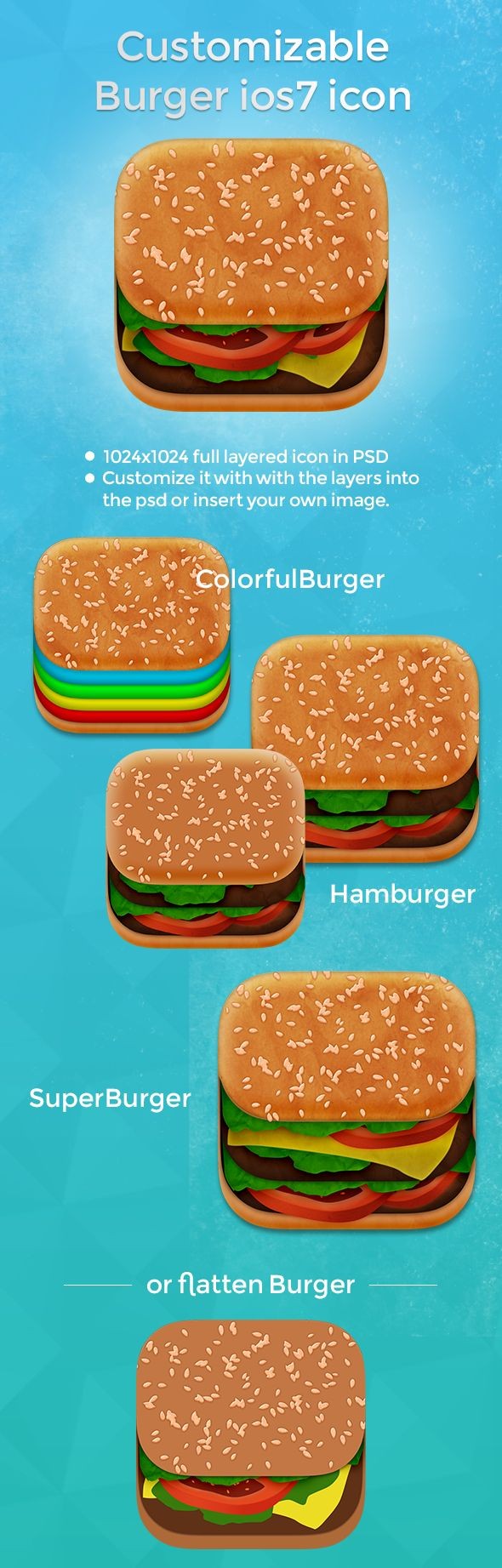 Burger app icon - big mac