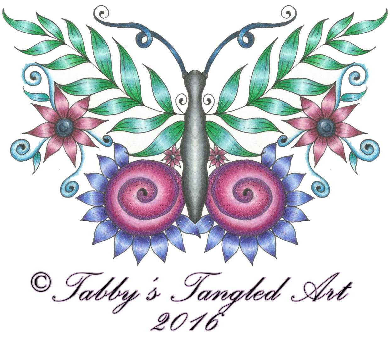 Download Botanical Butterflies Coloring Book Pdf 58 Pages To P Tabby S Tangled Art