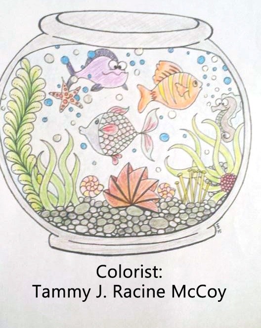 Tangled Fishbowl Coloring Page for All ages (JPG)