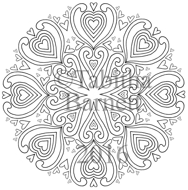 Tangled Mandalas Adult Coloring Pack #2 (8 designs to color)