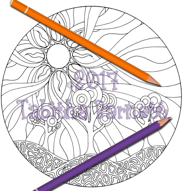Nature Circles Adult Coloring Pack (3pg. PDF)