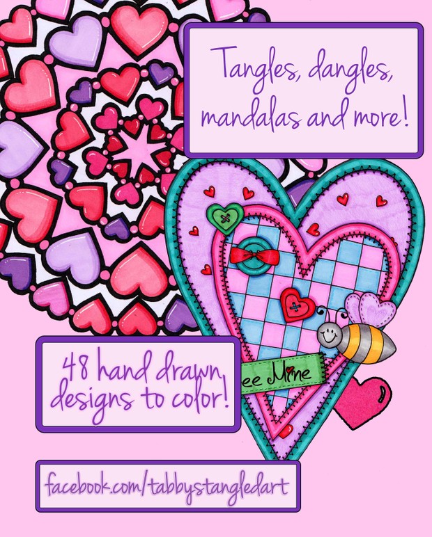 Tangled Hearts Adult Coloring Book PDF