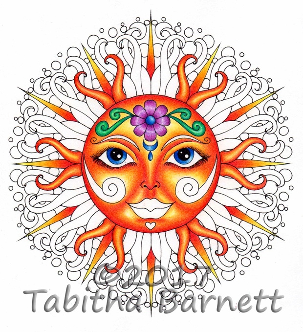 Sun Moon Stars Mandalas Coloring Pack 7 Page PDF