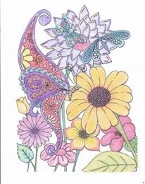 Flies in the Garden Coloring Page