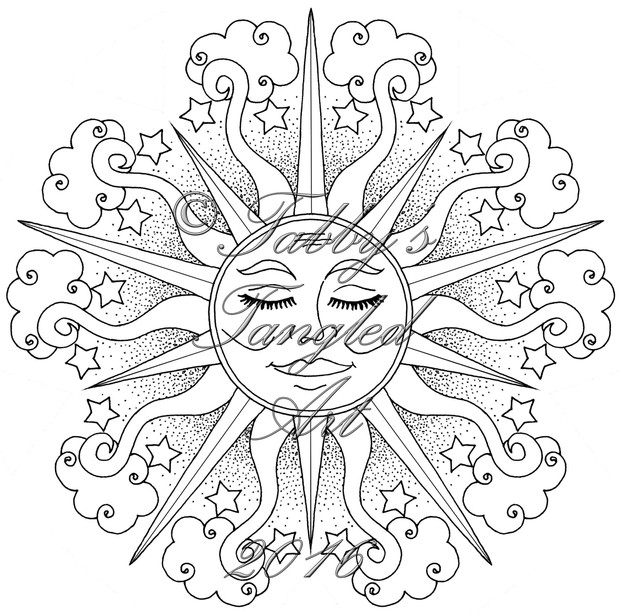Tangled Mandals Adult Coloring Pages (Pack #3: 9 mandalas to print and color)
