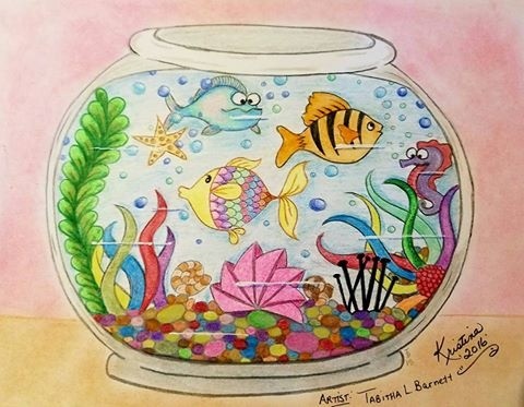 Tangled Fishbowl Coloring Page for All ages (JPG)