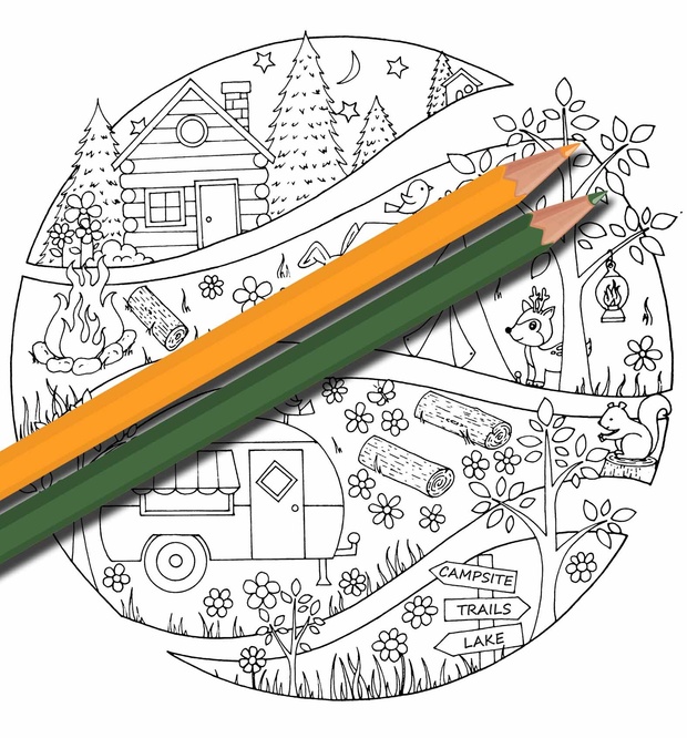 Broken Circles Coloring Pack #6 (3 page PDF)
