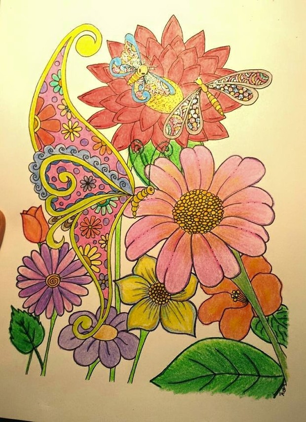 Flies in the Garden Coloring Page