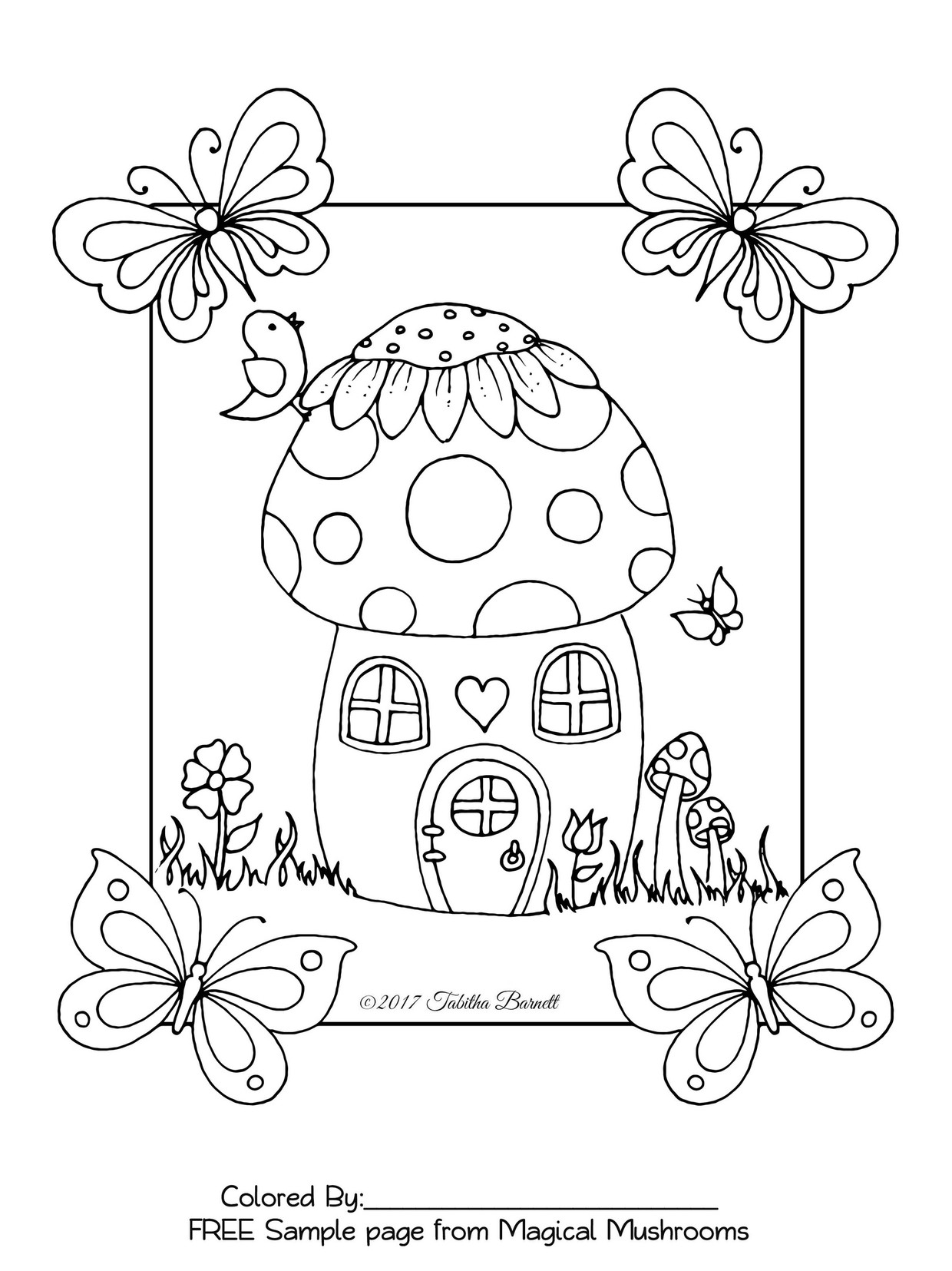 Download Magical Mushrooms Adult Coloring Book Pdf Tabby S Tangled Art