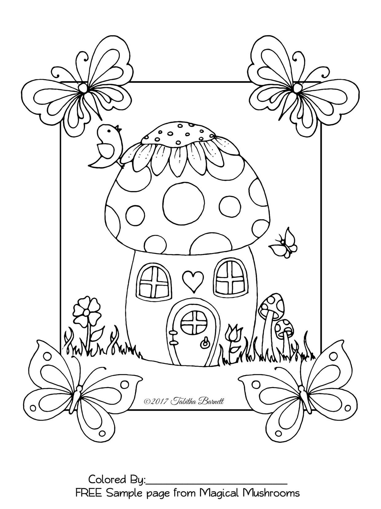 Download Magical Mushrooms Adult Coloring Book Pdf Tabby S Tangled Art