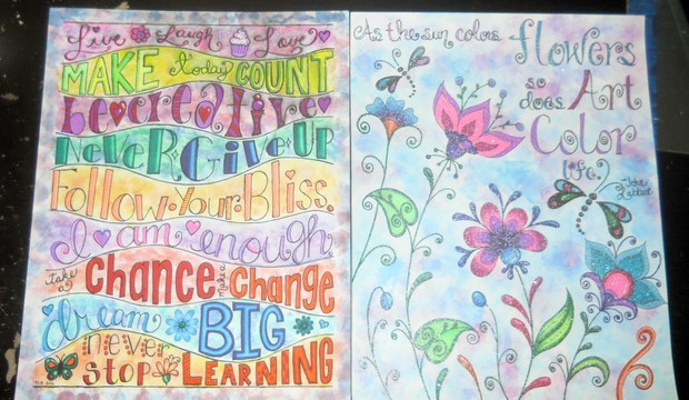 Color My Art Journal Pages 1 - 2