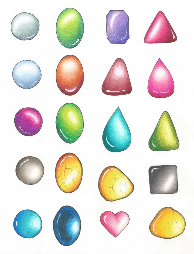 How to color smooth Gemstones (and flowers) PDF
