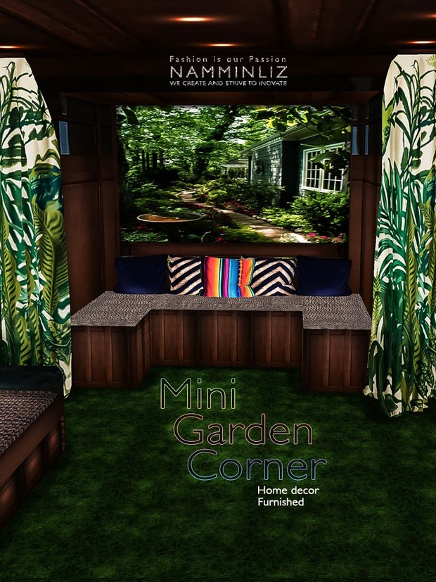 Mini Garden Corner Home decor ( 20 Textures JPG ) Furnished