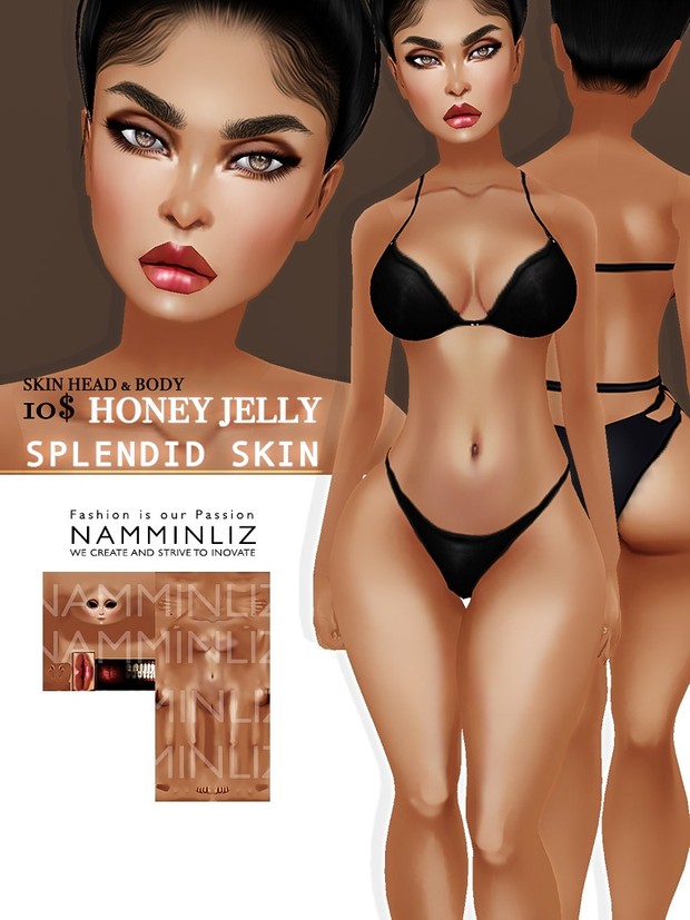Splendid Skin 6 imvu Texture JPG (Sugar , Mocha , Crunchy , Honey , Berry Coco )