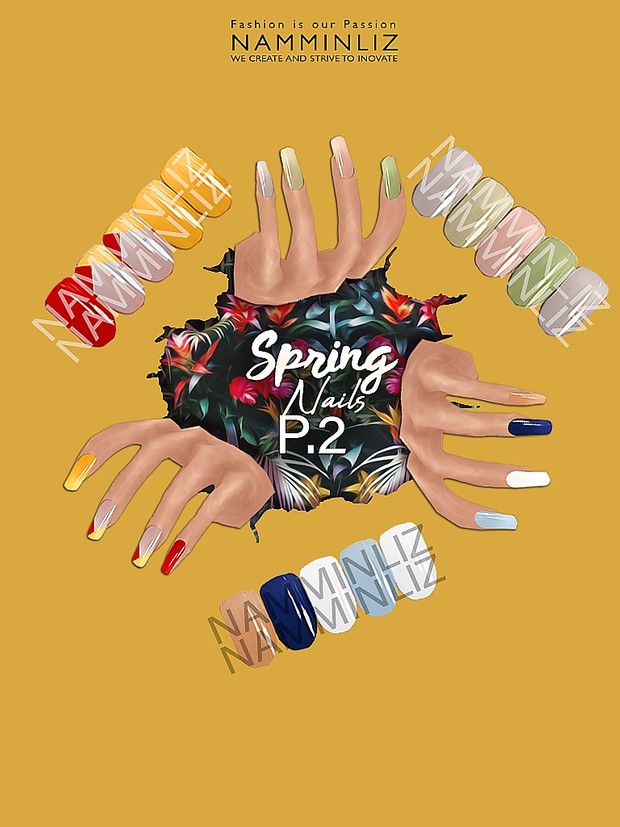 Spring Nails P.2 3 PNG Textures NAMMINLIZ