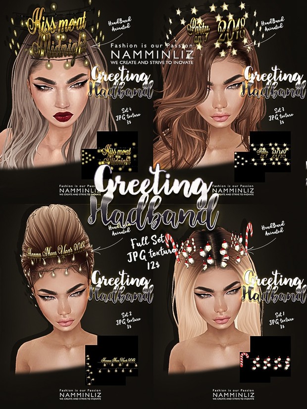 Greeting headband Full set imvu texture JPG NAMMINLIZ filesale