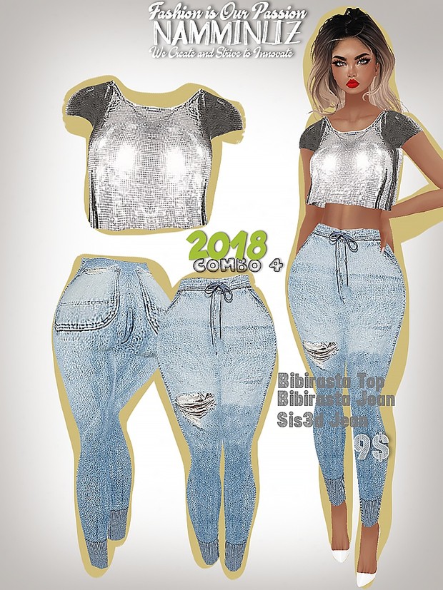 2018 COMBO4 Bibirasta top + Jean Sis3d/Bibirasta All sizes