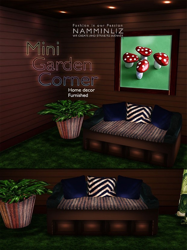 Mini Garden Corner Home decor ( 20 Textures JPG ) Furnished