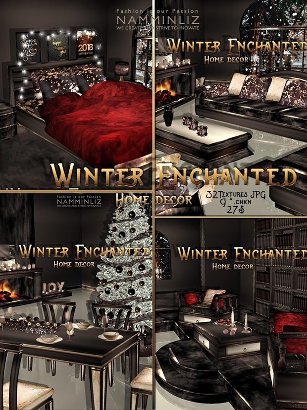 Winter Enchanted Home decor 32 Textures JPG 9*.CHKN imvu NAMMINLIZ