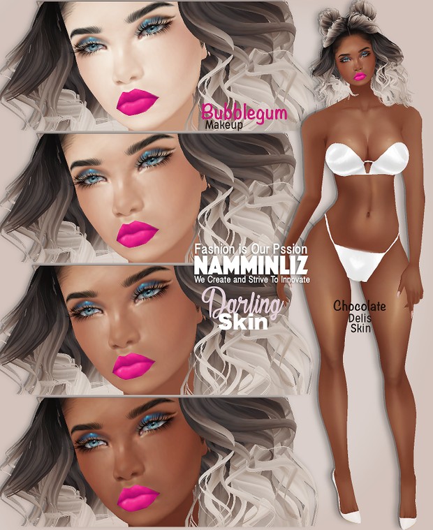 Darling 4 Skintones + 4 Makeup PNG
