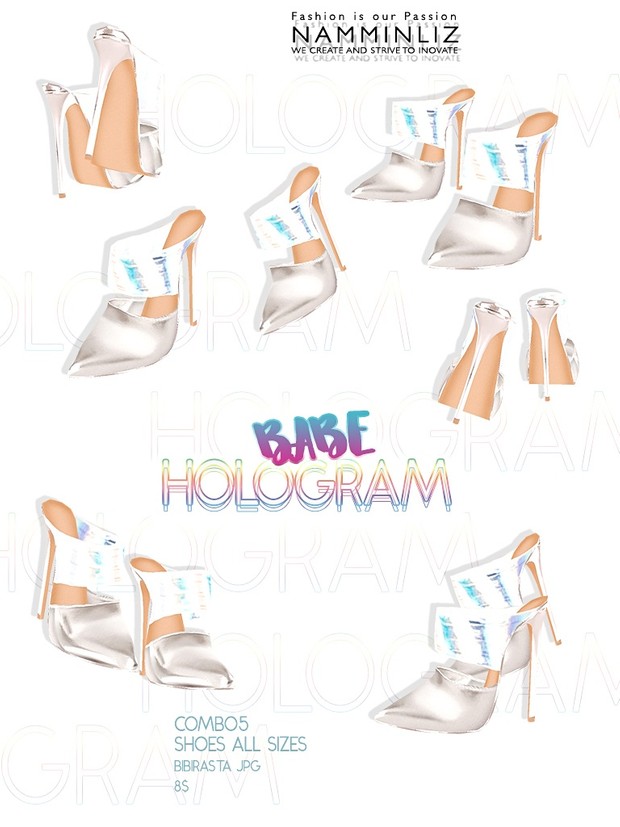 Hologram Babe Full combo 5 ( Shoes Al Sizes Bibirasta JPG )