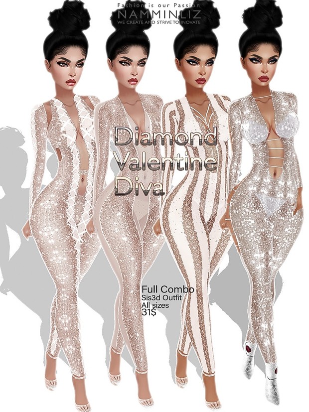 Diamond Valentine Diva Full combo outfit Sis3d JPG Texture