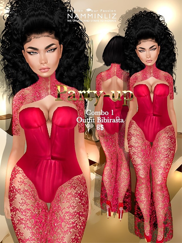 Party-up Full combo Bibirasta 8 outfits imvu JPG textures NAMMINLIZ filesale