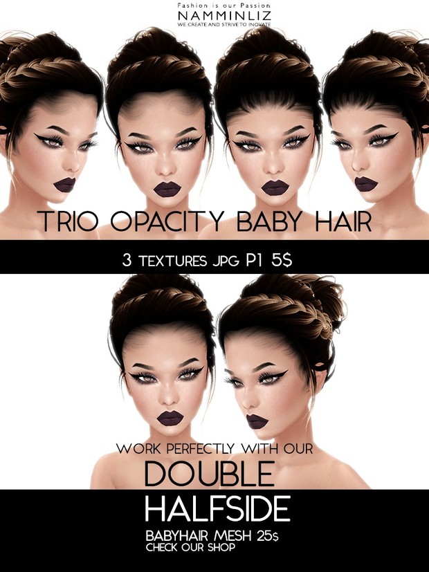 Double Half Side 3 Baby Hair Opacity Textures JPG 2018 P1