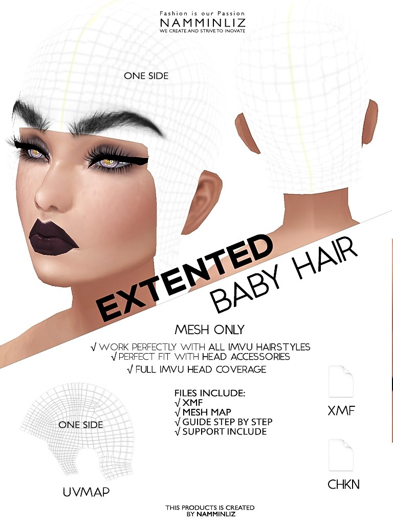 Extended Baby Hair Mesh Side Hd Only Xmf Chkn Imvu Ful Namminliz