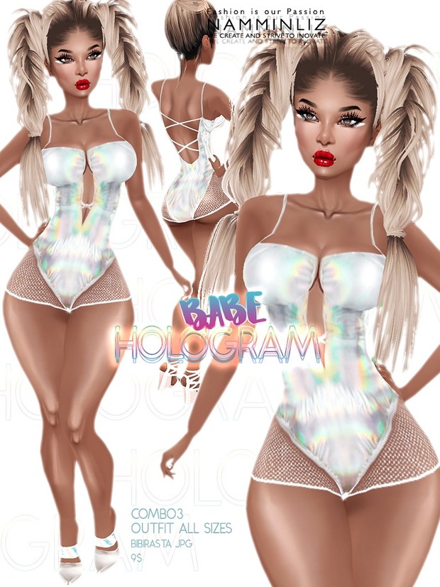 Hologram Babe Full combo (4 Outfits + Free Shoes All Sizes Bibirasta JPG )