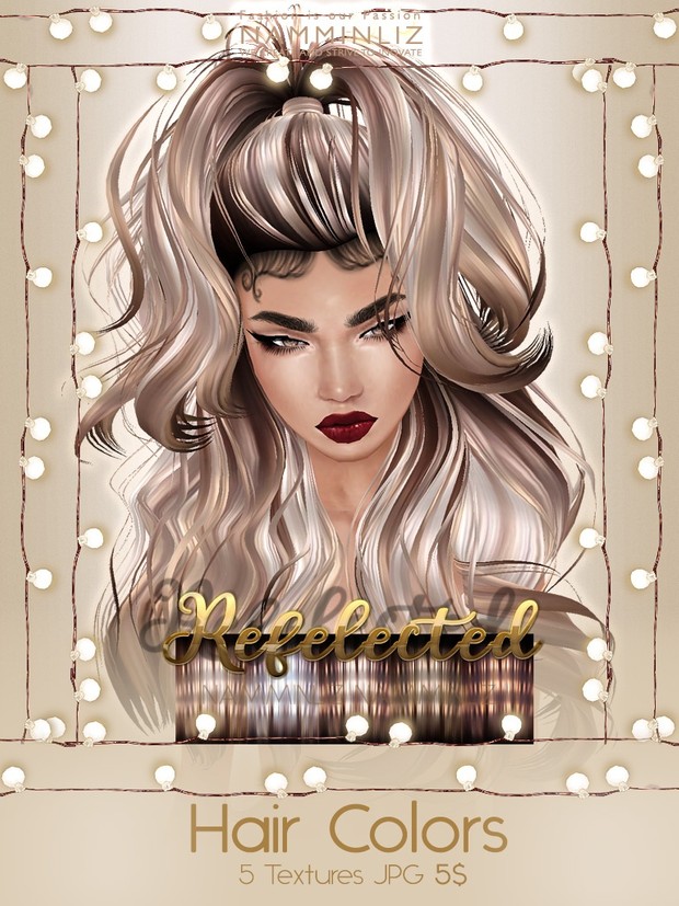 Reflected Hair Colors Full Textures JPG imvu NAMMINLIZ file sale