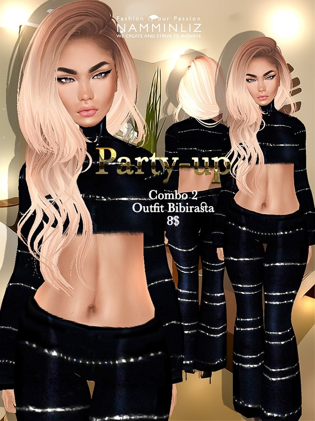 Party-up Full combo Bibirasta 8 outfits imvu JPG textures NAMMINLIZ filesale