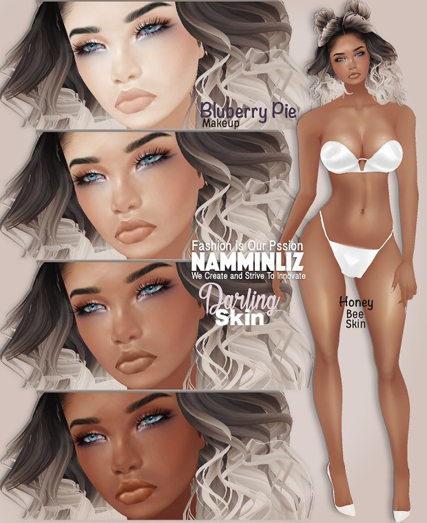 Darling 4 Skintones + 4 Makeup PNG
