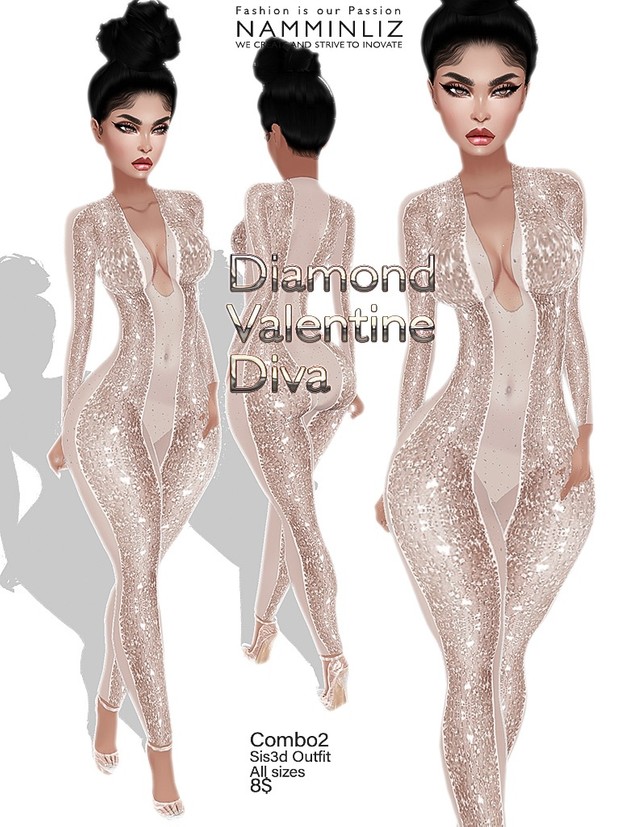 Diamond Valentine Diva Full combo outfit Sis3d JPG Texture