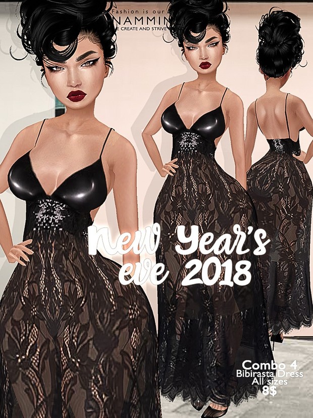 New Year's eve combo4 Bibirasta dress all sizes imvu JPG texture NAMMINLIZ