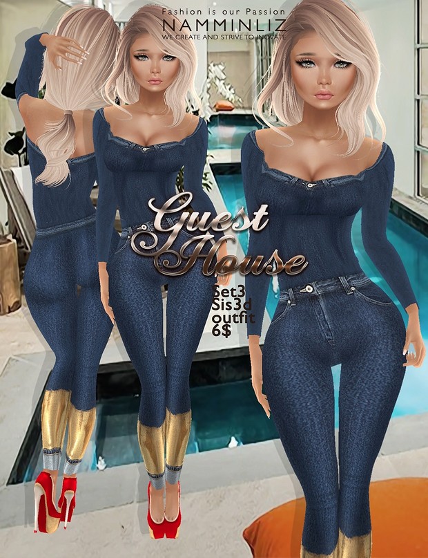 Guest House Set Full 4 Sis3d outfit imvu texture PNG