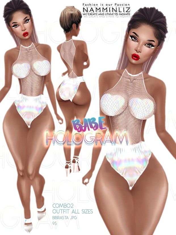 Hologram Babe Full combo (4 Outfits + Free Shoes All Sizes Bibirasta JPG )