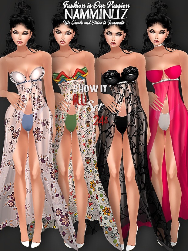 Full Show It All! SET 4 Bibirasta Dresses All sizes PNG