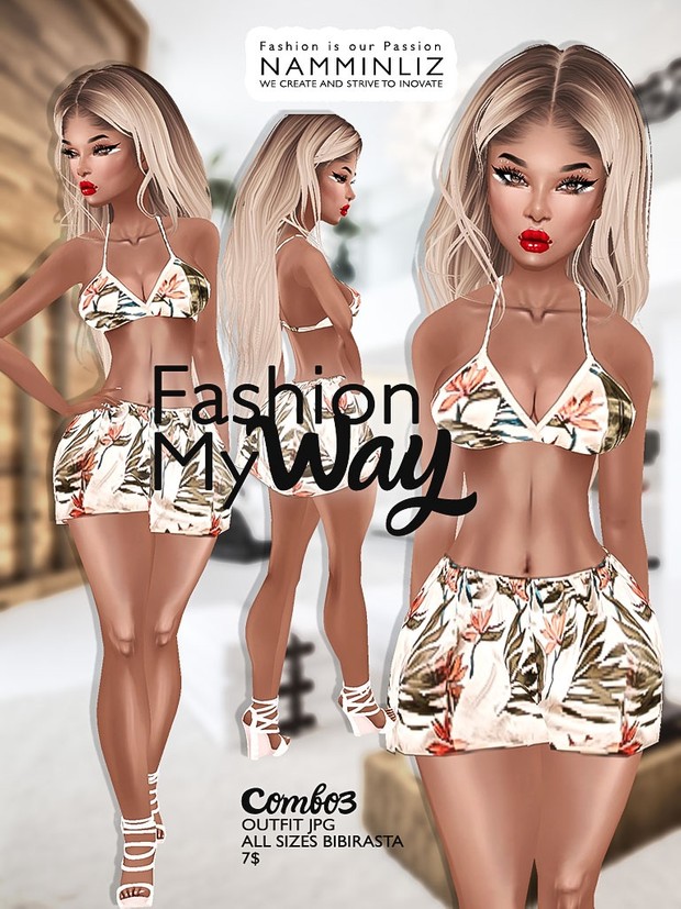 Fashion my way Full combo ( 4 Outfits Textures JPG All Sizes Bibirasta ) File sale NAMMINLIZ