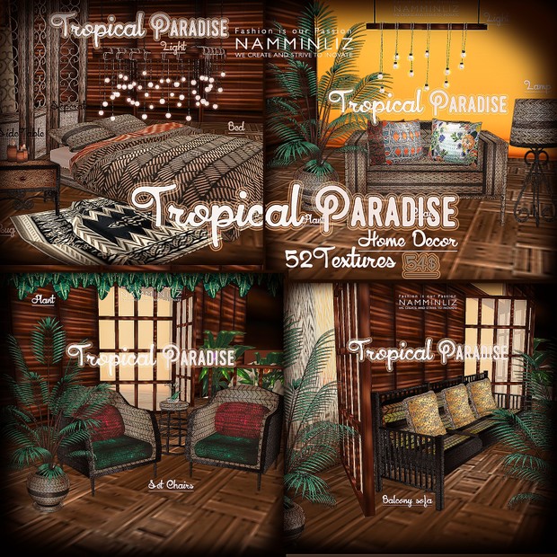 Tropical Paradise Home Decor 52 Textures Limited to 4 available 2