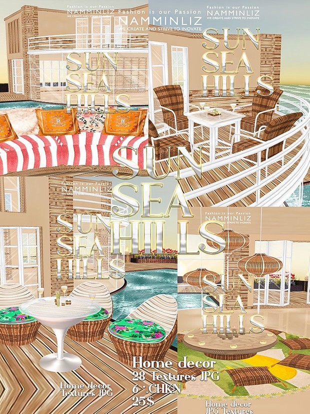 Sun Sea Hills Home decor 28 JPG Textures 6 *.CHKN