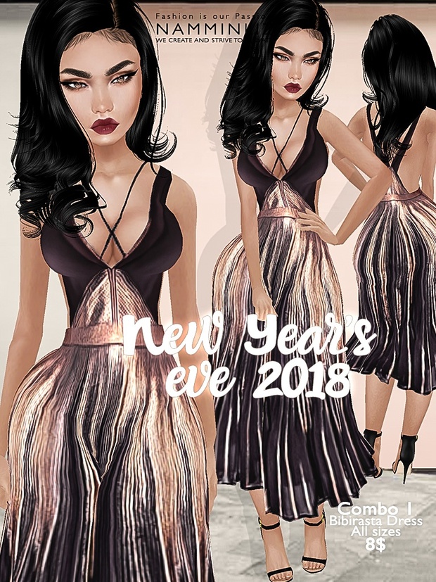 New Year's eve full combo Bibirasta dress all sizes imvu JPG texture NAMMINLIZ