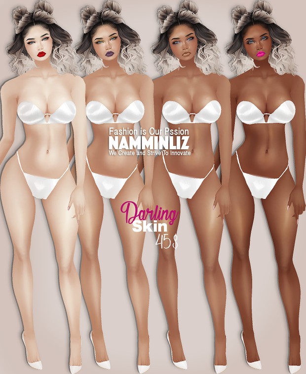 Darling 4 Skintones + 4 Makeup PNG