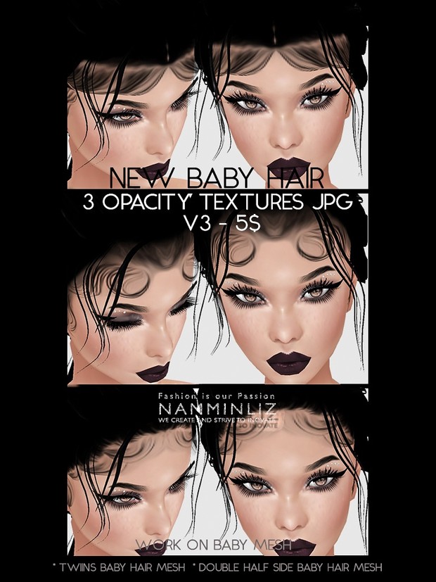 New Baby hair 3 Opacity Textures V3 JPG