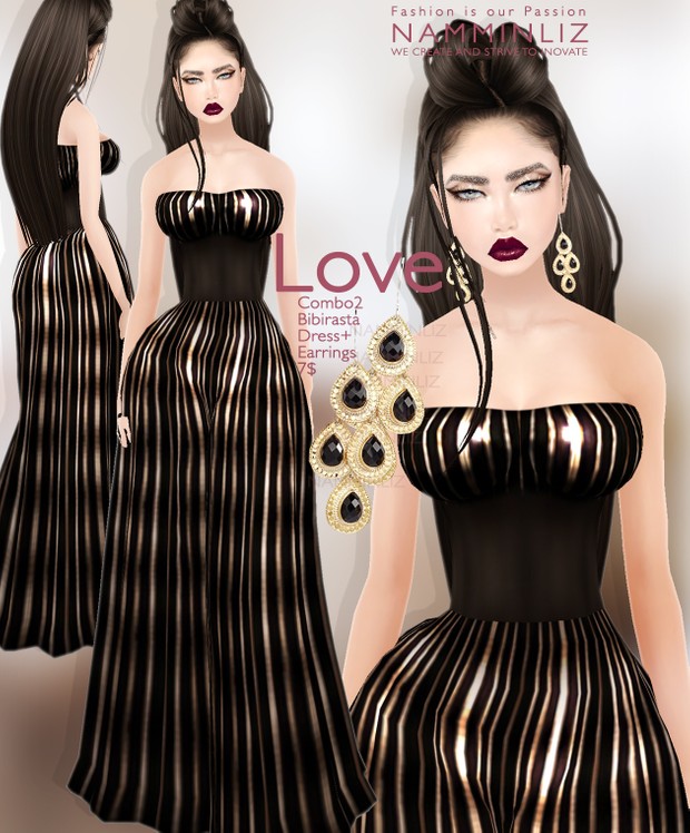 Love combo2 Bibirasta imvu dress + Earrings